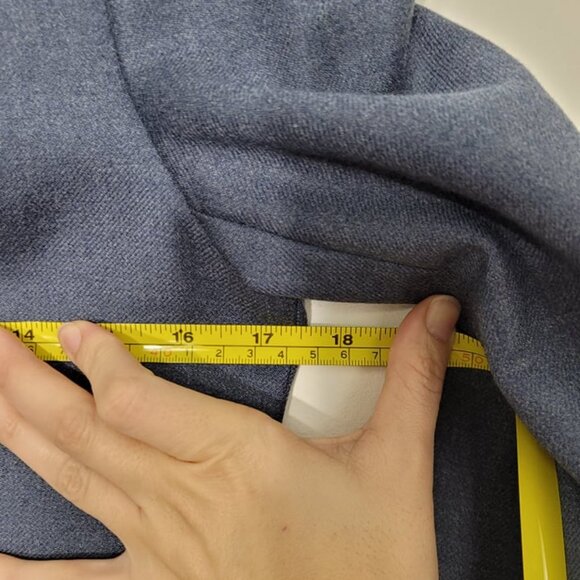 Jocardi Vintage Blue 100% Wool Button-Down Tie Waist Flat Collar Jacket Size 6 - Picture 10 of 10